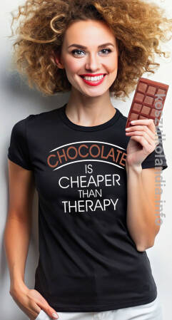 Chocolate is cheaper than therapy - koszulka damska