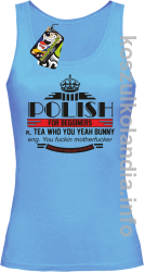 Polish for begginers Teas Who You Yeah Bunny - Top damski błękitny 