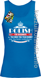 Polish for begginers Teas Who You Yeah Bunny - Top damski niebieski