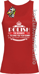 Polish for begginers Teas Who You Yeah Bunny - Top damski czerwony 