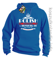 Polish for begginers Odd Pear Doll She - Bluza męska z kapturem niebieska 