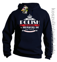 Polish for begginers Odd Pear Doll She - Bluza męska z kapturem granat