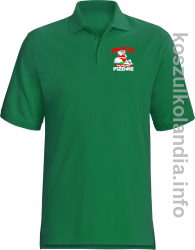 Święta na pełnej Piź#zie - Koszulka męska Polo zielona 