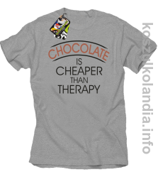 Chocolate is cheaper than therapy - koszulka STANDARD - melanż
