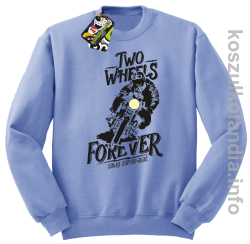 Two Wheels Forever Lubię zapierdalać - Bluza męska standard bez kaptura błękit 