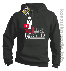 No.1 Doctor in the world - bluza z kapturem - szara