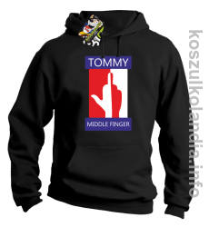 Tommy Middle Finger -  bluza z kapturem - czarna