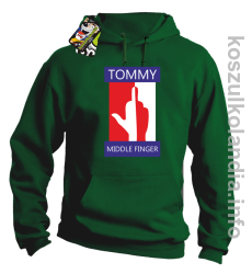 Tommy Middle Finger -  bluza z kapturem - zielona