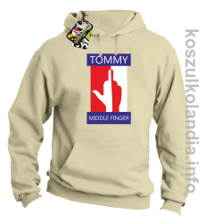 Tommy Middle Finger -  bluza z kapturem - beżowa