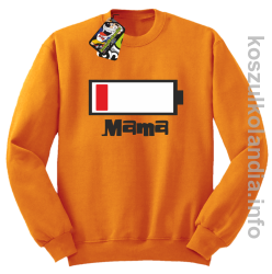 MAMA Bateria do ładowania - Bluza bez kaptura - pomarańczowy