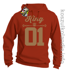 KING 01 Sport Style Valentine - bluza z kapturem - czerwony