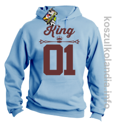KING 01 Sport Style Valentine - bluza z kapturem - błękitny