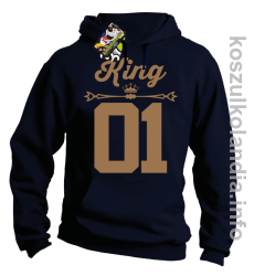 KING 01 Sport Style Valentine - bluza z kapturem - granatowy