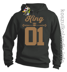 KING 01 Sport Style Valentine - bluza z kapturem - szary