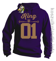 KING 01 Sport Style Valentine - bluza z kapturem - fioletowy