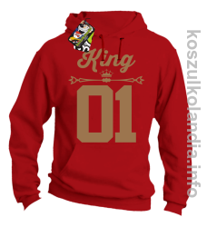 KING 01 Sport Style Valentine - bluza z kapturem - czerwony