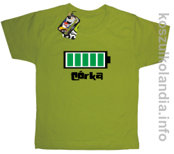 Córka Bateria 100% - koszulki dziecięce - kiwi