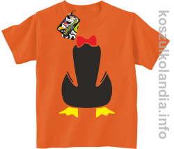 Pingwin no head bez głowy - koszulki dziecięce - pomarańczowy