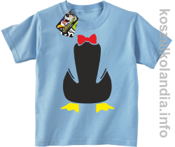 Pingwin no head bez głowy - koszulki dziecięce - błękitny