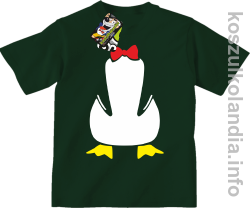 Pingwin no head bez głowy - koszulki dziecięce - butelkowa