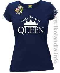 QUEEN Crown Style -  koszulka damska - granatowa