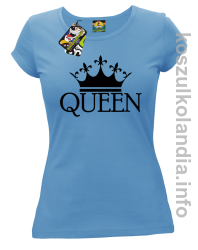 QUEEN Crown Style -  koszulka damska - błęitny