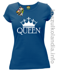 QUEEN Crown Style -  koszulka damska niebieski