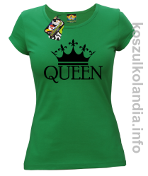QUEEN Crown Style -  koszulka damska - zielony