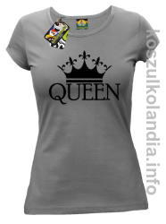 QUEEN Crown Style -  koszulka damska - szary