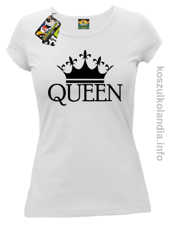 QUEEN Crown Style -  koszulka damska - biały