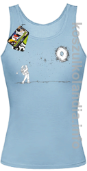 Astro Golfista na księżycu - Top damski błękit 