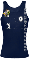 Astro Golfista na księżycu - Top damski granat