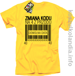 Zmiana Kodu na 4 z przodu - Koszulka męska żółta 