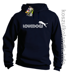 LoveDogs - Bluza męska z kapturem granat
