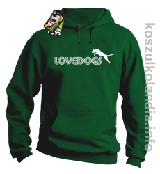 LoveDogs - Bluza męska z kapturem zielona 